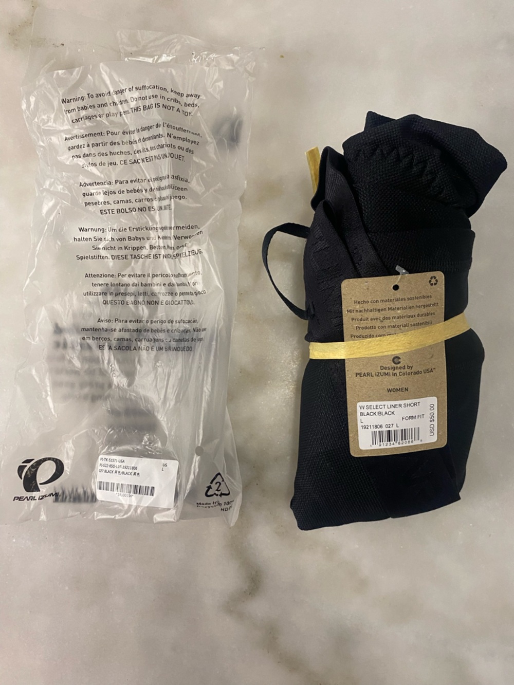 New! Pearl Izumi womens select liner short size large black - Picture 5 of 5